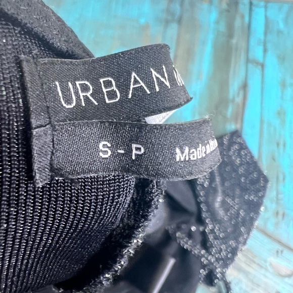Urban Outfitters Shimmery Black Wrap Blouse Size Small - Picture 7 of 8